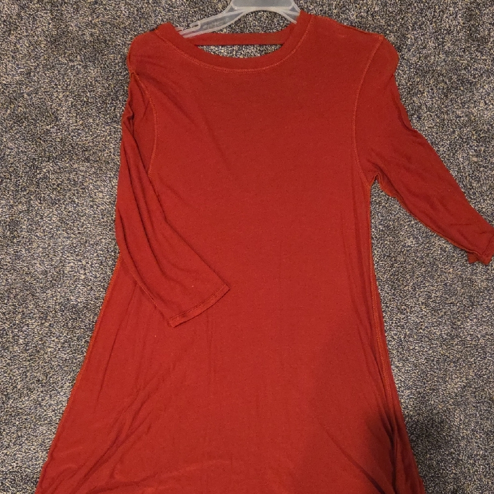 Elegant Red Women's Dress W/ Open Back